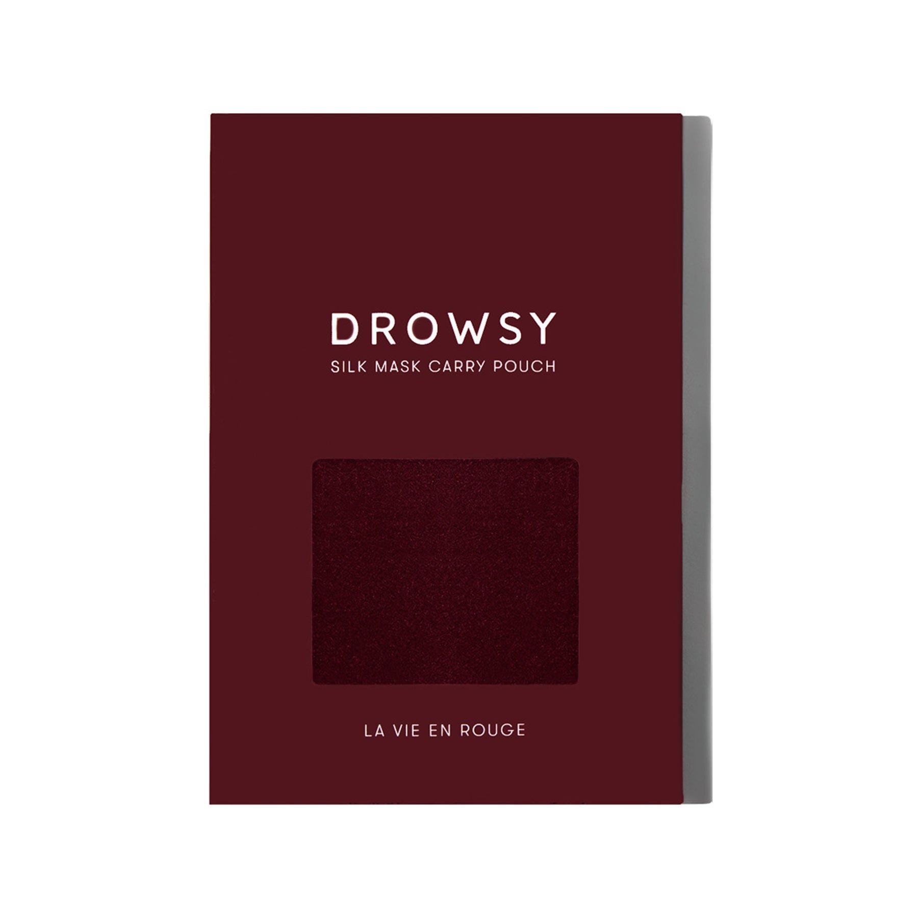 Drowsy Sleep Co. Rouge silk carry pouch box for silk sleep mask