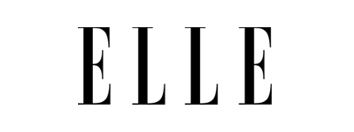 The word ELLE in bold, black, all-capital serif letters on a light gray background, representing the logo of the fashion magazine ELLE.
