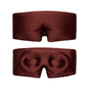 Two views of the us.drowsysleepco Cocoa Glow - Eyelash Protecting Mask: the top shows a smooth front, while the bottom displays contoured eyecups and padded cavities for comfortable, eyelash-protecting sleep.