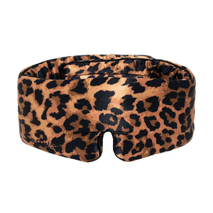 The Hotel Paradiso Wild Thing Sleep Mask from us.drowsysleepco features a bold brown and black leopard print, an adjustable fit, and a comfy nose cutout—ideal for elevating your beauty sleep.